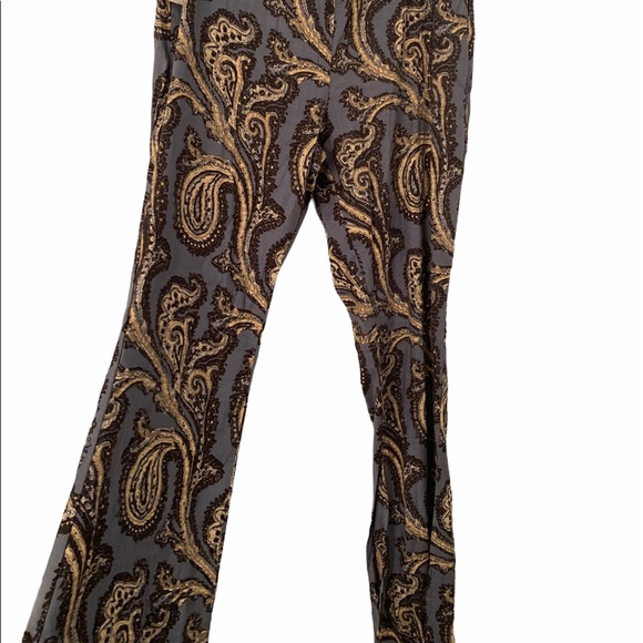 Free People Pants Paisley Fit and Flare Summer NWT - Picture 2 of 6